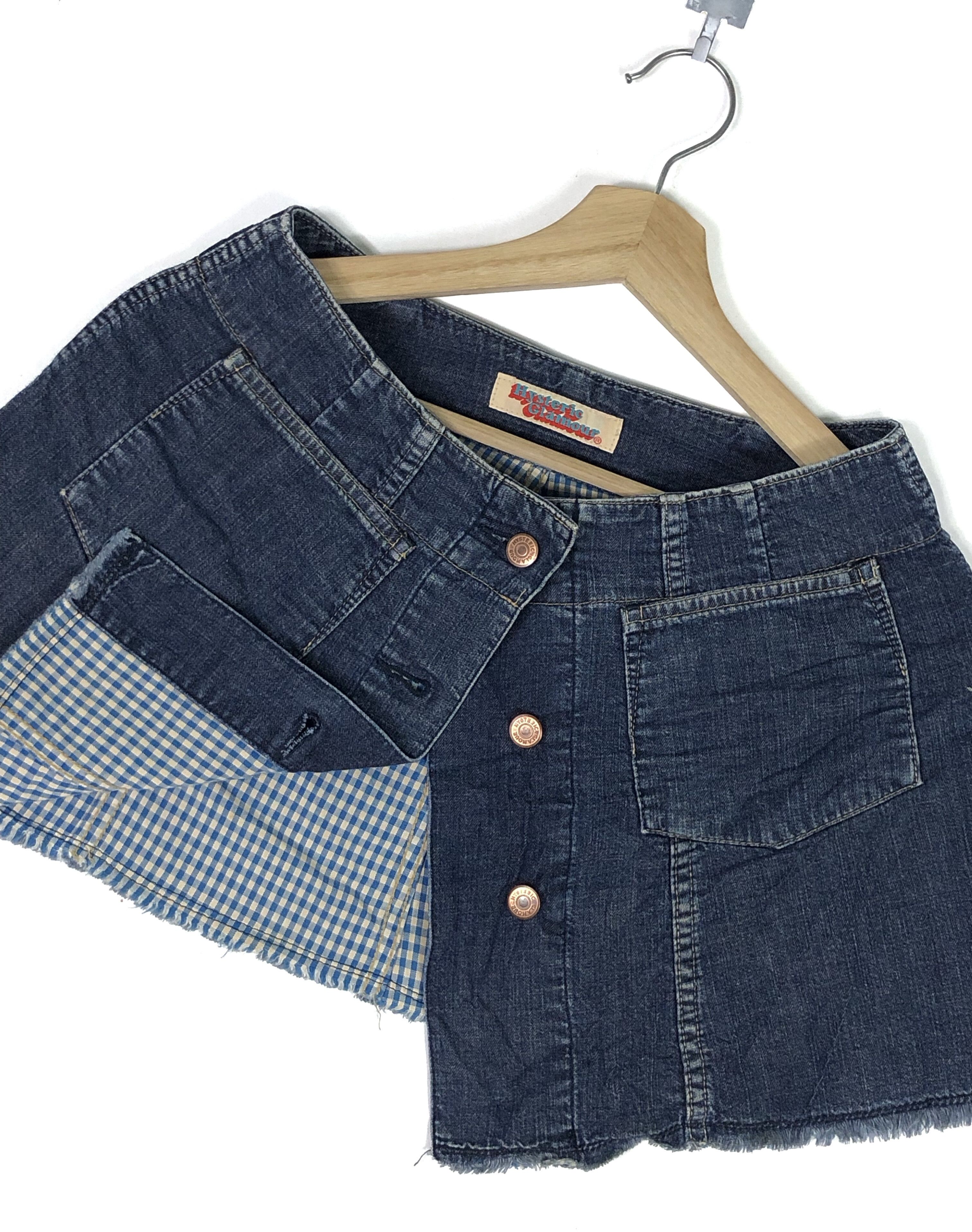 Hysteric Glamour RARE🔥VINTAGE 90’S HYSTERIC DENIM WRAP BUTTONED MINI SKIRT Size 27" / US 4 / IT 40 - 7 Thumbnail