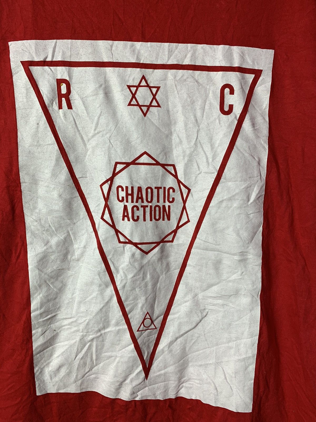 Japanese Brand 🔥Rustic Charm Chaotic Action Spectrum Pentagram Logo Tee Size US L / EU 52-54 / 3 - 2 Thumbnail