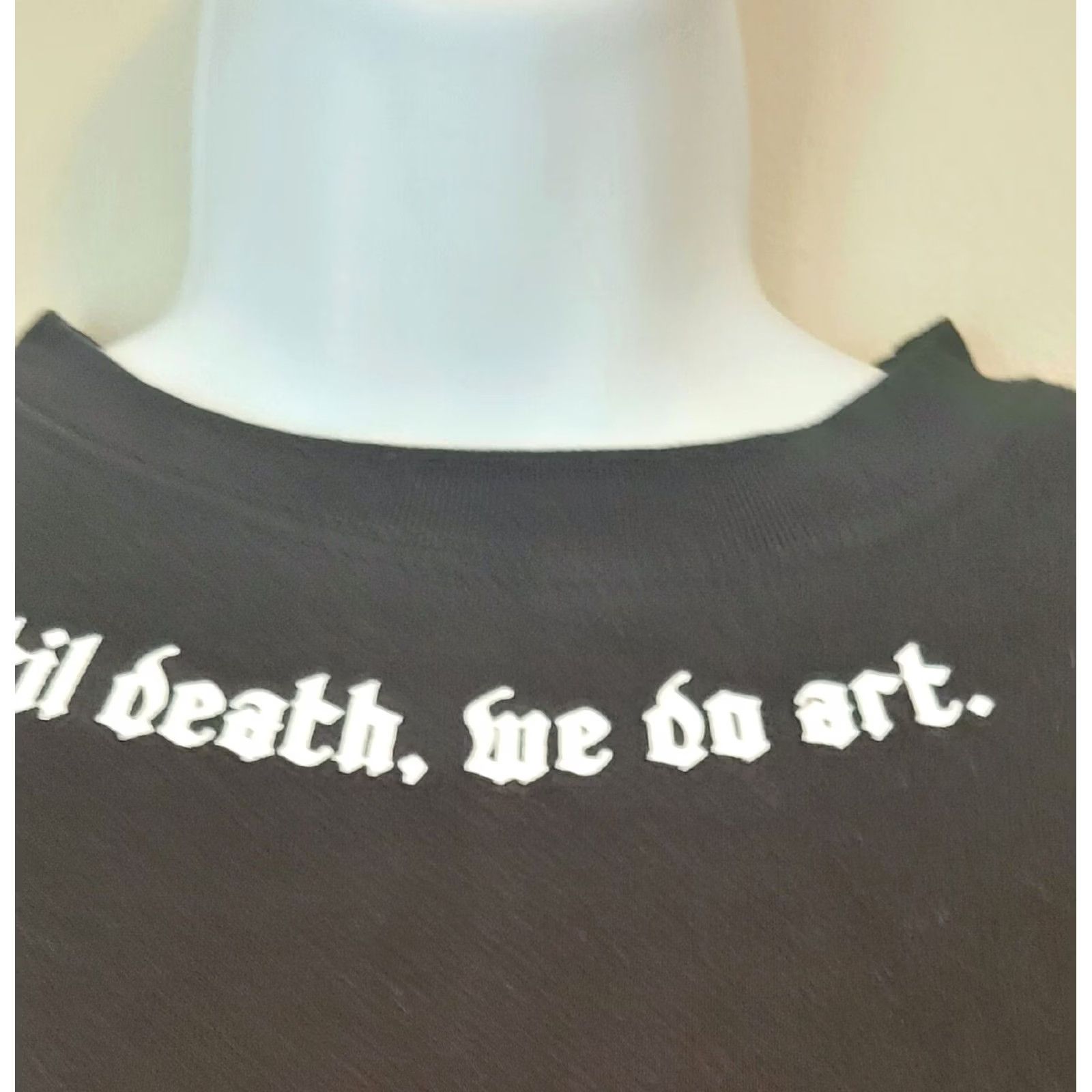 Vintage Andrea Russett Sweatshirt M Black Til Death We Do Art Rose Crew Neck Pullover Unisex Adults Long Sleeve Cotton Polyester Size M / US 6-8 / IT 42-44 - 2 Thumbnail