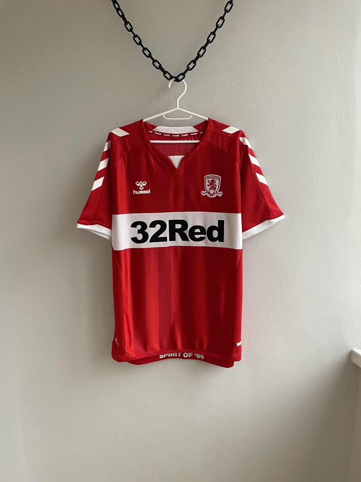 Hummel Middlesbrough 2018 2019 Home Football Shirt Soccer Jersey Size US L / EU 52-54 / 3 - 1 Thumbnail