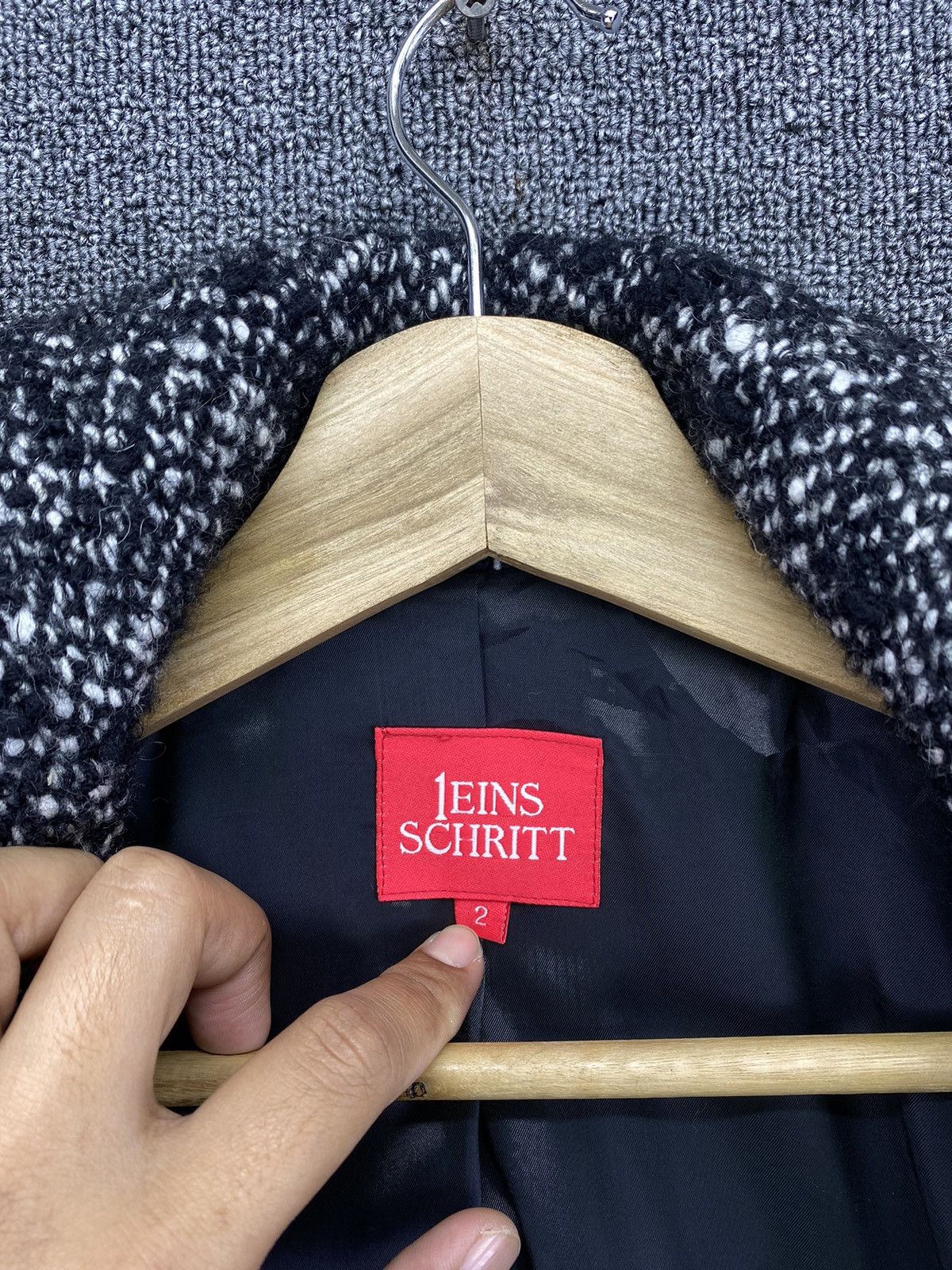 Japanese Brand Vintage 1EINS SCHRITT Punk Style Wool Jacket Size S / US 4 / IT 40 - 8 Thumbnail