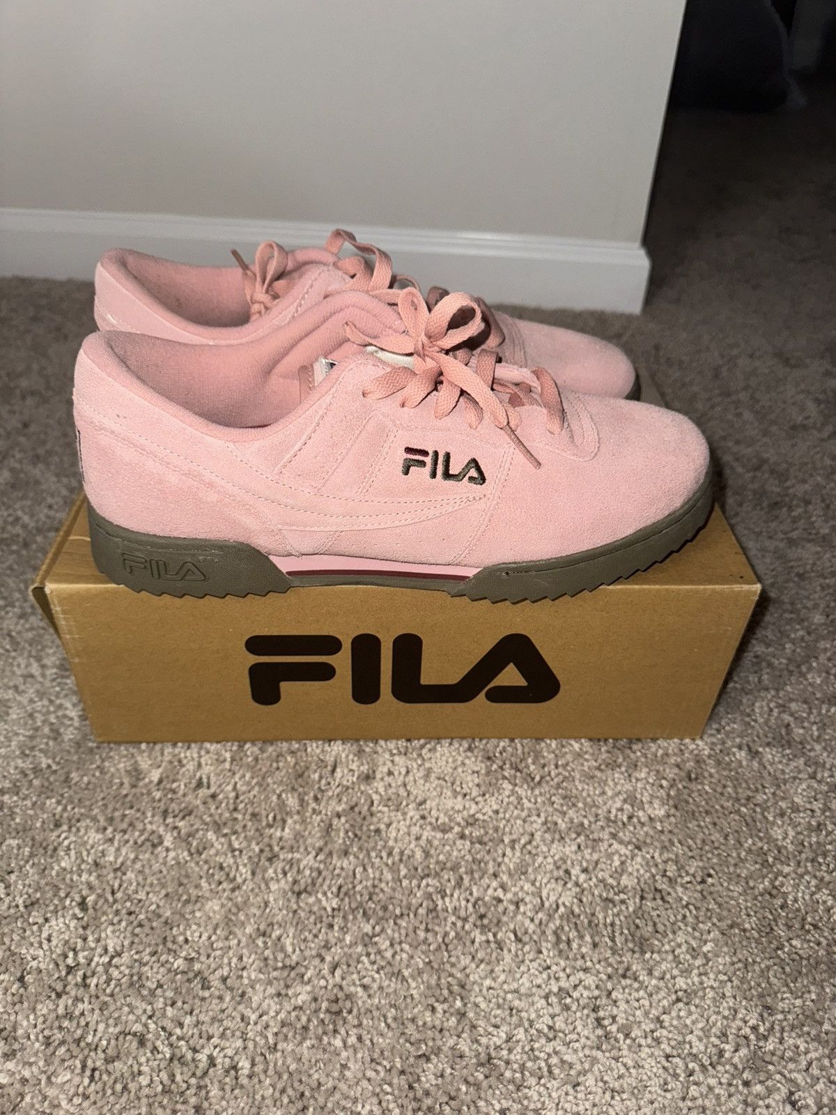 Fila Fila Light Pink Suede Size US 11 / EU 44 - 3 Thumbnail