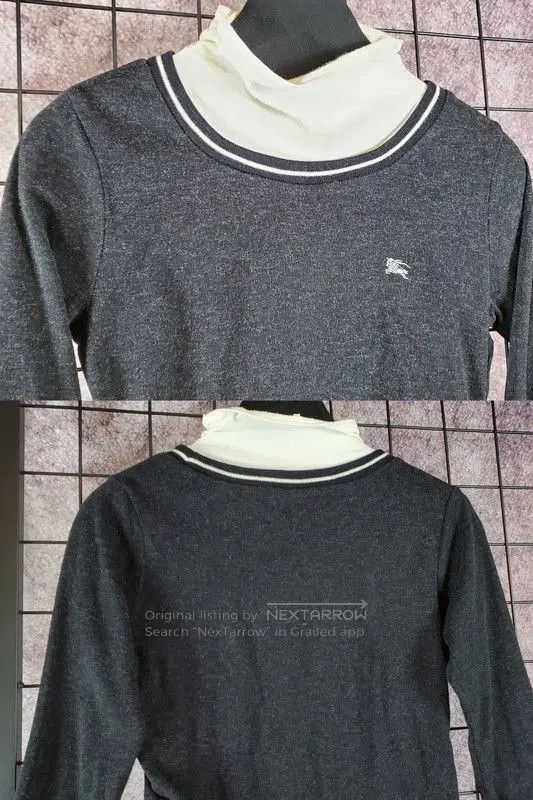 Burberry Burberry Black Gray Wool Blend Long Sleeve Sweater. Size XS / US 0-2 / IT 36-38 - 3 Thumbnail
