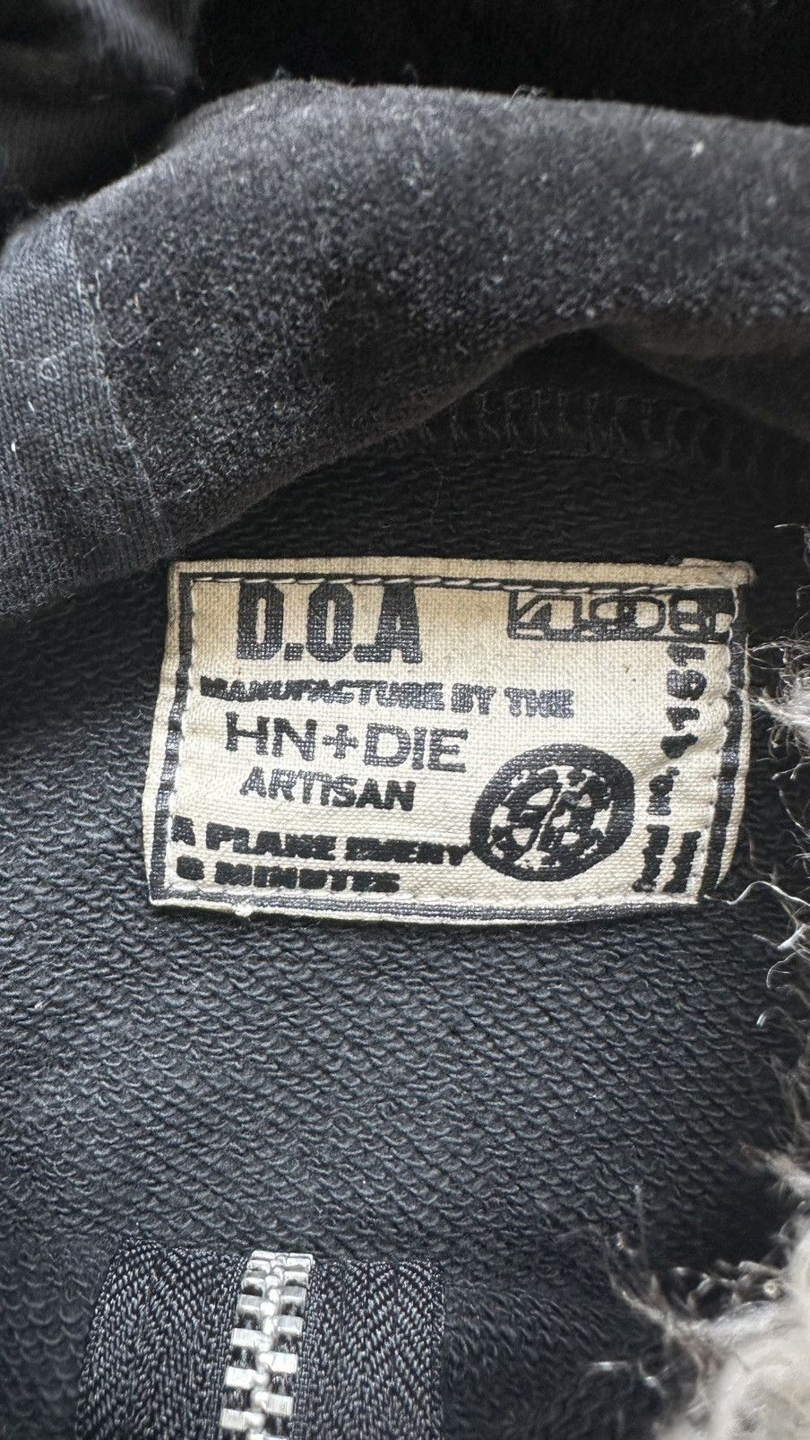 Japanese Brand × Mostly Heard Rarely Seen VINTAGE D.O.A HN+DIE ARTISAN PUNK MINK FUR HOODIE SWEATER Size US M / EU 48-50 / 2 - 7 Thumbnail