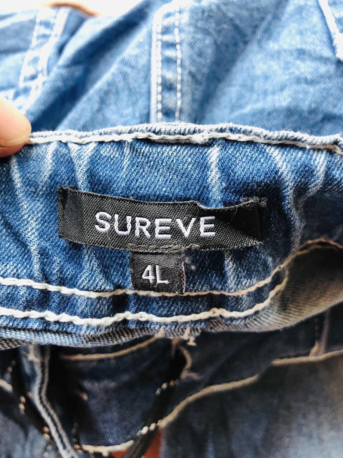 Japanese Brand Sureve distressed quarter short denim Size US 40 / EU 56 - 5 Thumbnail
