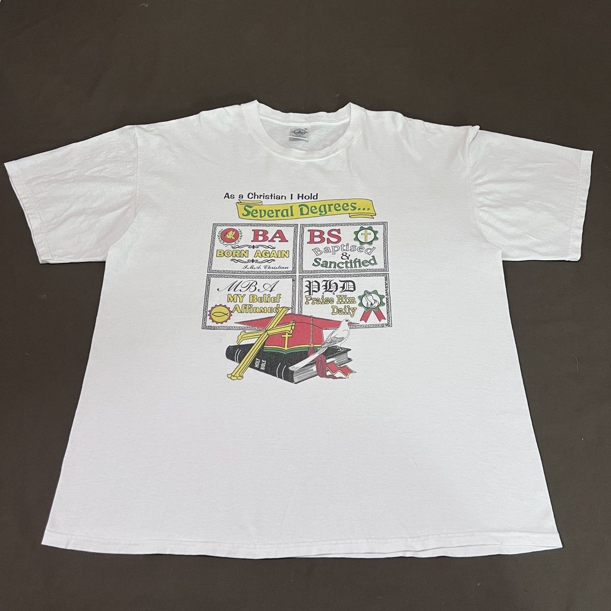 Other Vintage Several Degrees Jesus God Holy Bible Promo Tee XL Size US XL / EU 56 / 4 - 2 Thumbnail