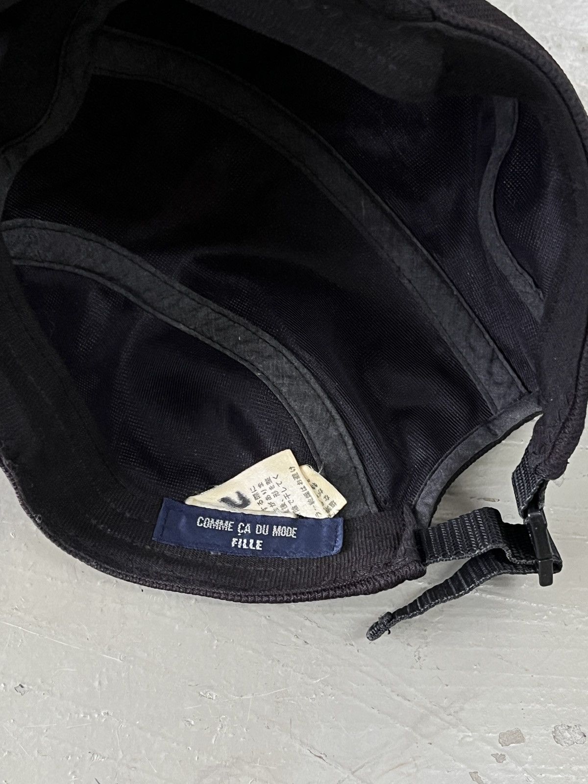 Japanese Brand Comme Ca Du Mode Minimal Spellout Mesh 5 Panel Camp Cap Size ONE SIZE - 5 Thumbnail