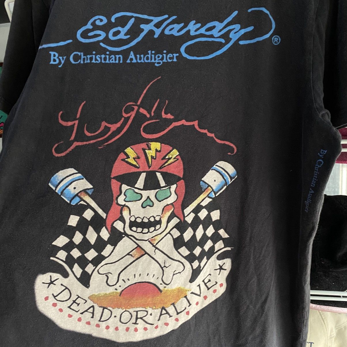 Christian Audigier × Ed Hardy Ed Hardy By Christian Audigier Motorcycle Skull T-shirt Size US L / EU 52-54 / 3 - 5 Thumbnail