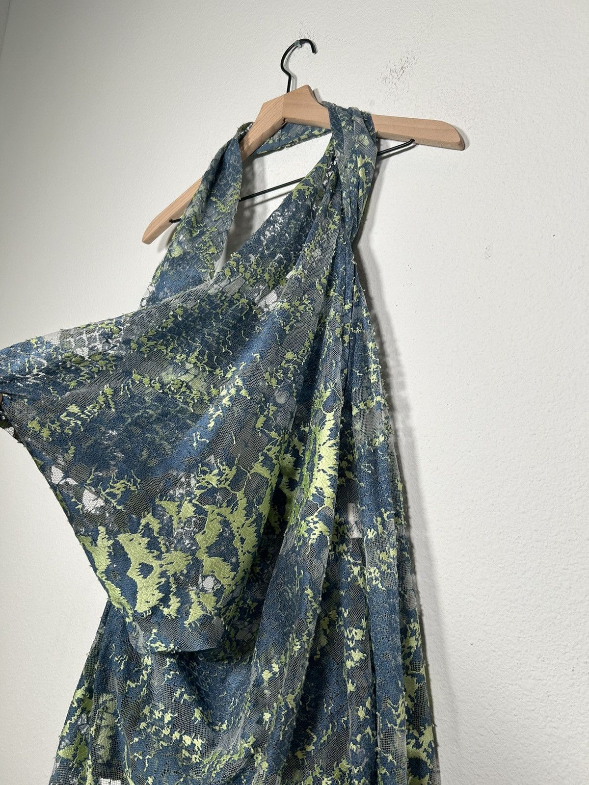 Issey Miyake Lace Drape Halter Neck Mini Dress Size M / US 6-8 / IT 42-44 - 2 Thumbnail