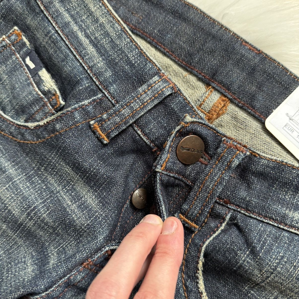 If Six Was Nine 📌 Vintage Y2K Washed GAS Low Rise Bootcut LGB vibe Jeans Size 24" / US 00 / IT 34 - 15 Thumbnail