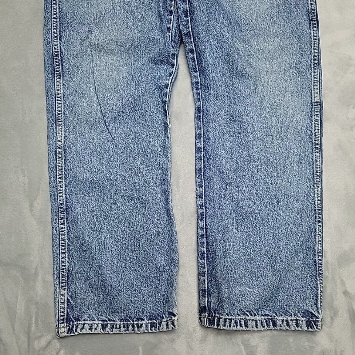 Vintage VINTAGE Cabela's Jeans Mens 34x30 Blue Denim Faded Whiskered Straight Leg Cotton Jeans Size US 34 / EU 50 - 2 Thumbnail