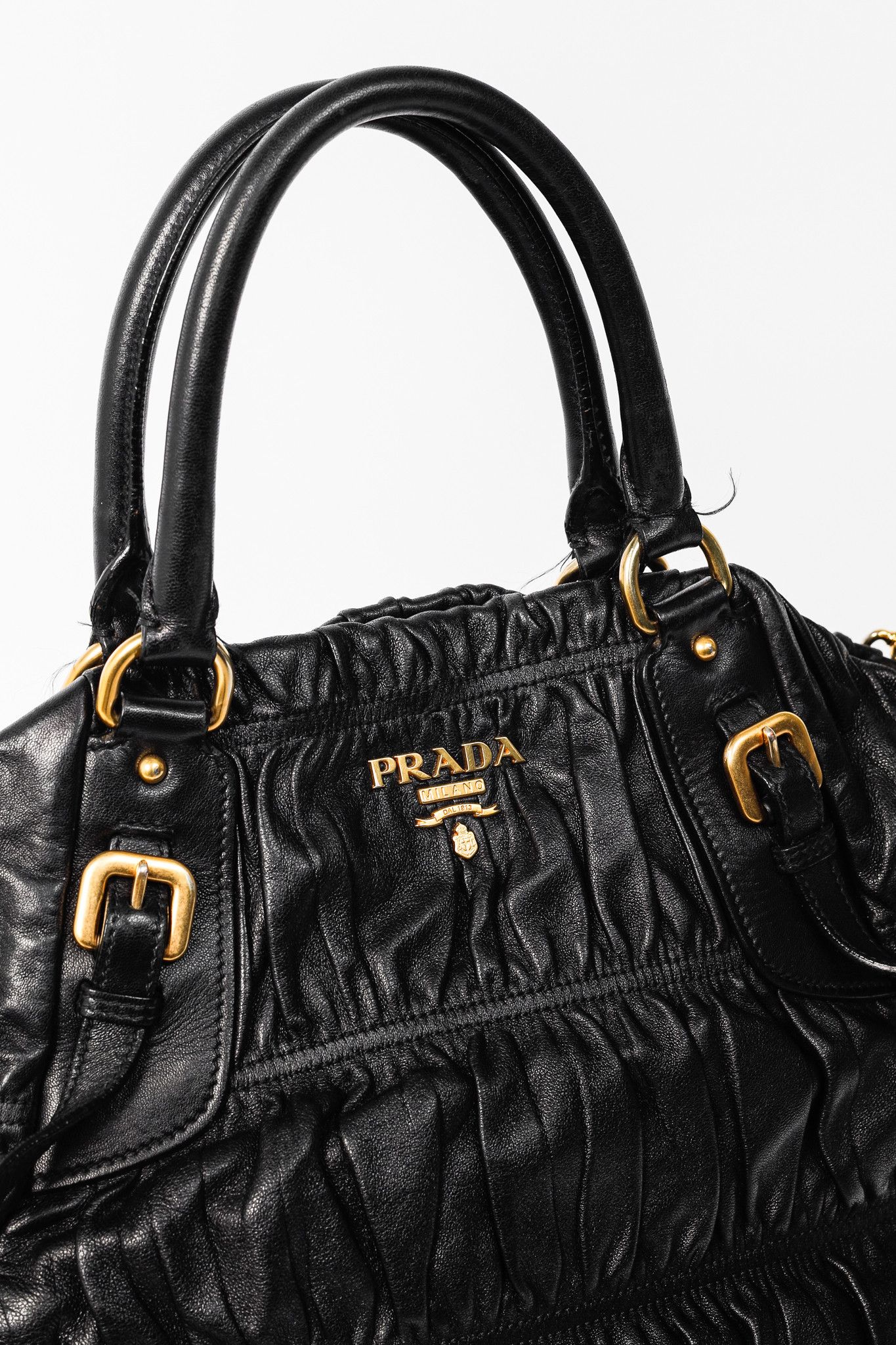 Prada Prada Nero Nappa Gaufre Leather Tote Size ONE SIZE - 8 Thumbnail