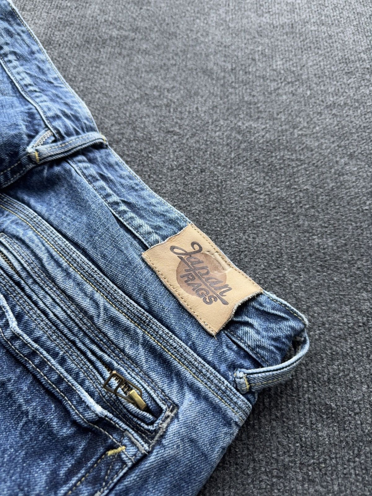 Japan Rags 🔥 Japan Rags Vintage 00s Y2K Distressed Blue Denim Jeans Size US 33 - 20 Thumbnail
