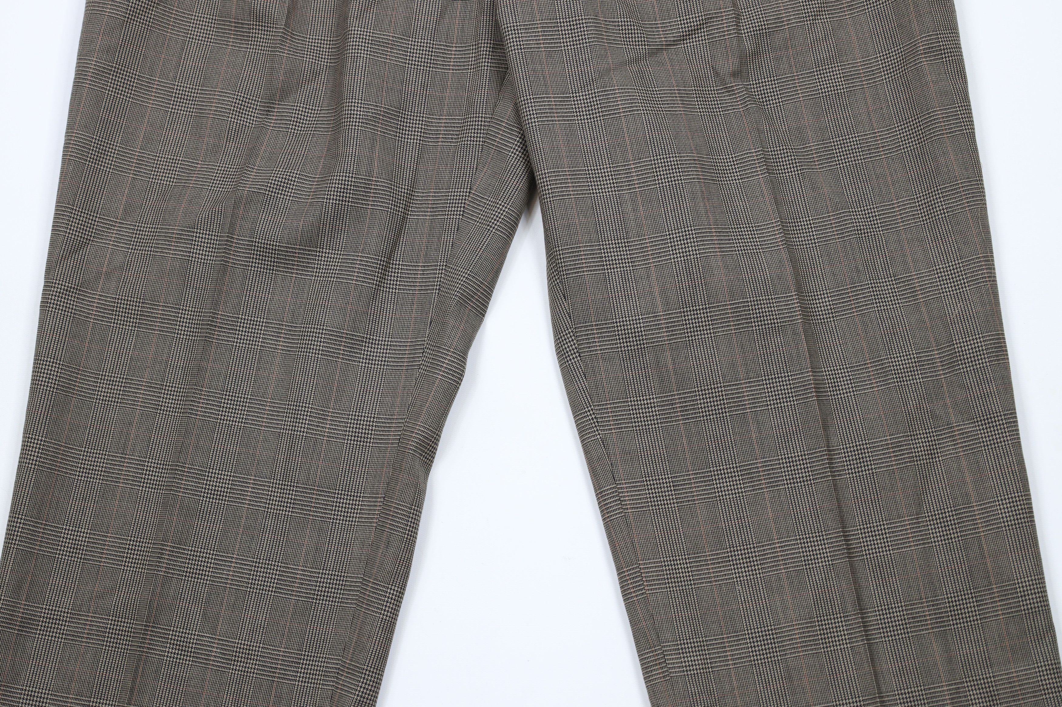 Lands' End × Vintage Vintage 90s Lands End Wide Leg Houndstooth Plaid Chino Pants Size US 40 / EU 56 - 3 Thumbnail