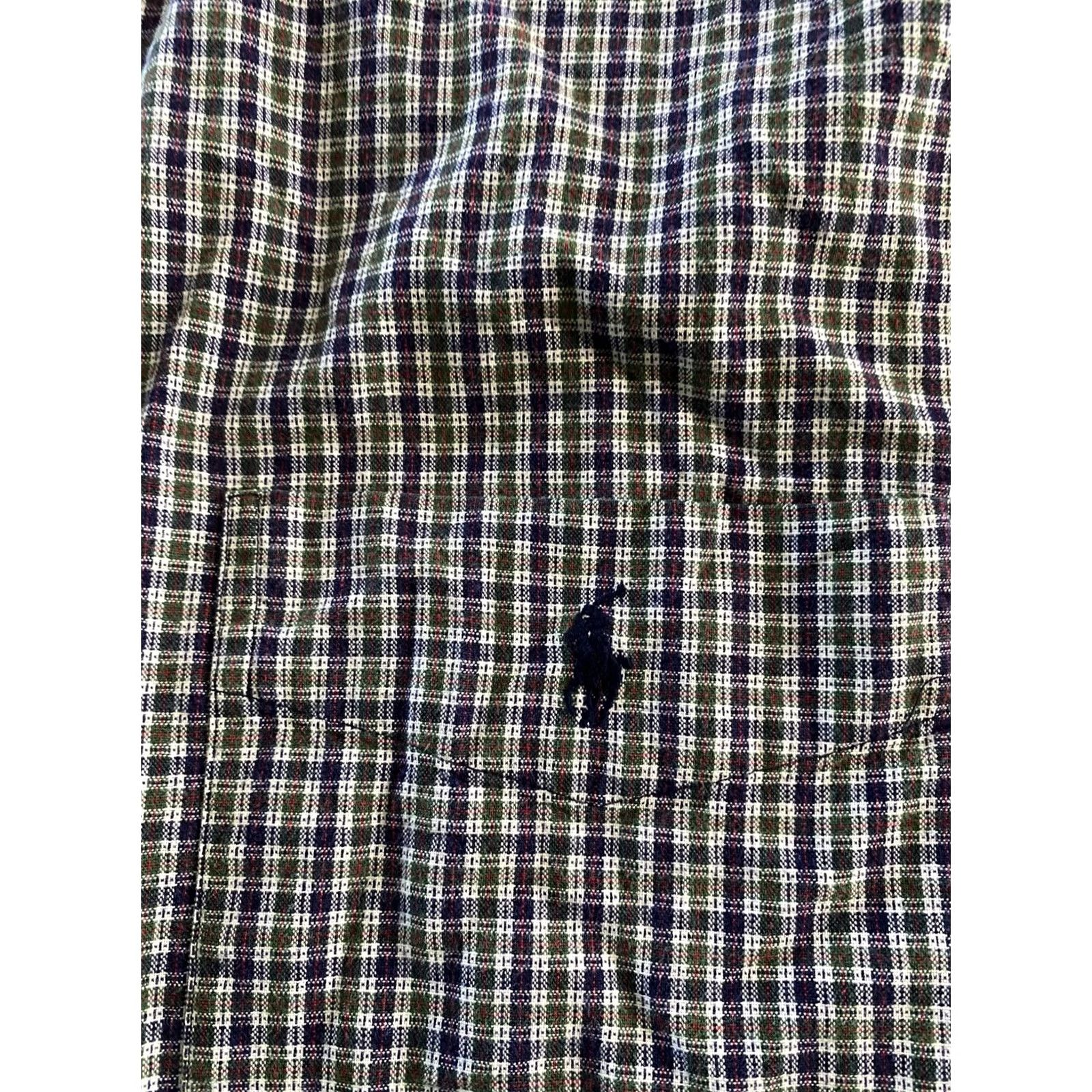 Ralph Lauren Ralph Lauren Shirt Mens M VTG Purple Green Check Big LONG SLEEVE 15x5x34 Size US M / EU 48-50 / 2 - 2 Thumbnail