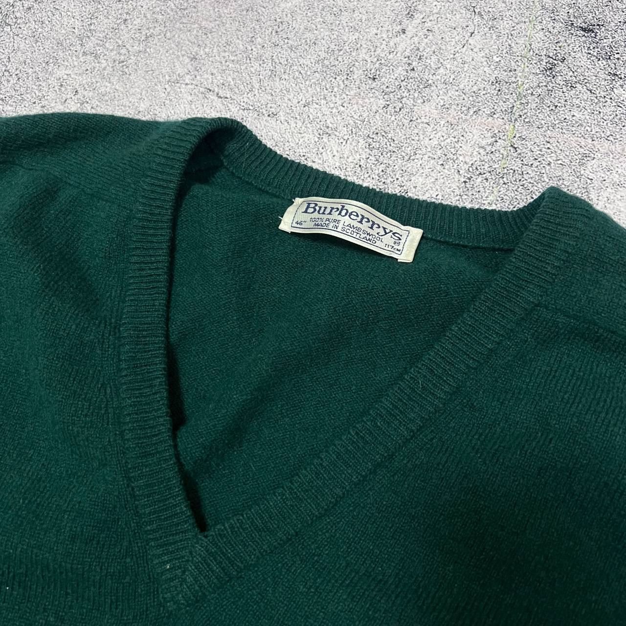 Burberry × Vintage Vintage Burberrys 1970s V-Neck Pullover Sweater Size 46 Size US M / EU 48-50 / 2 - 6 Thumbnail