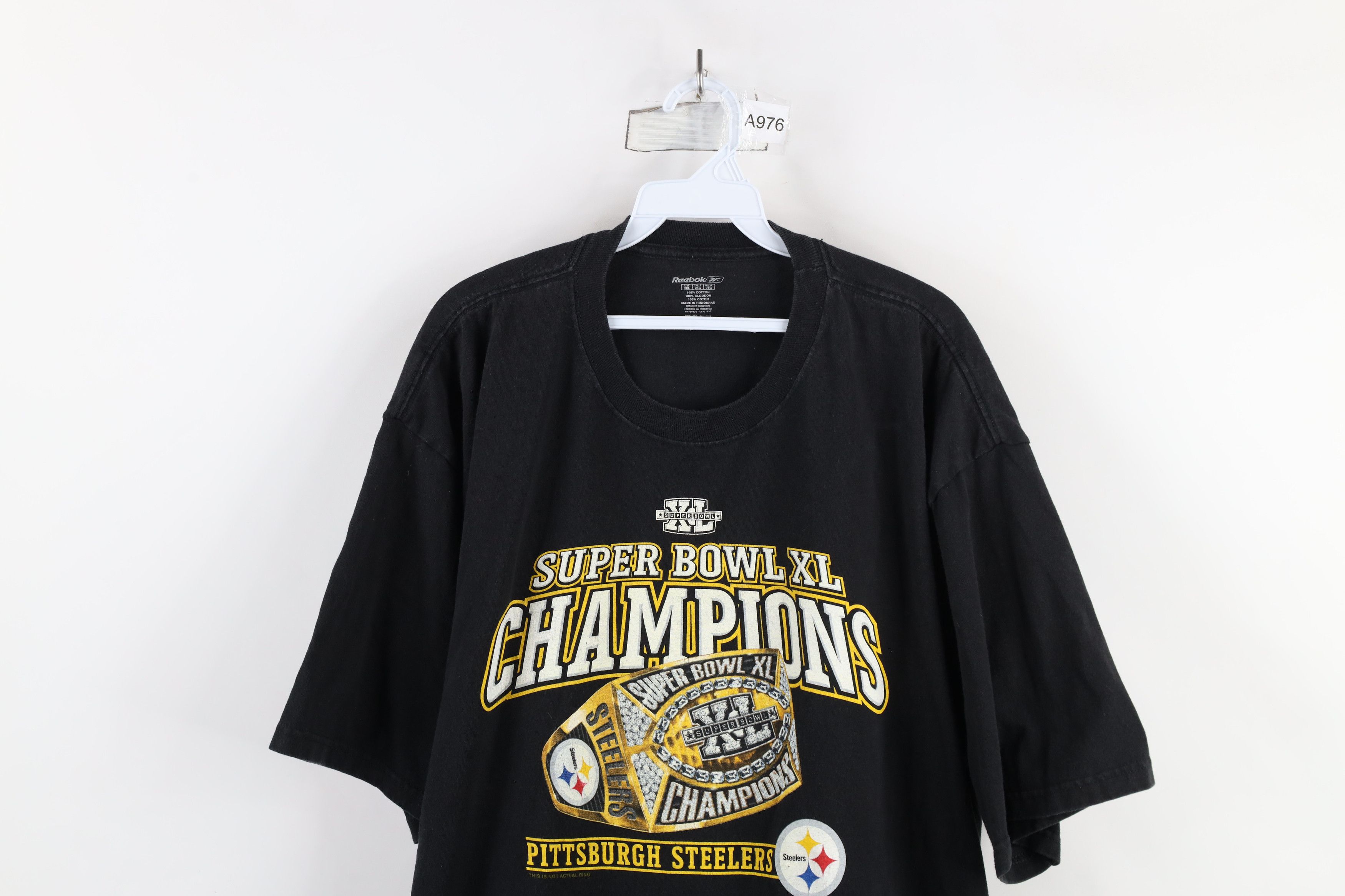 Reebok × Vintage Vintage Reebok Champs Pittsburgh Steelers Football T-Shirt Size US XXL / EU 58 / 5 - 2 Thumbnail