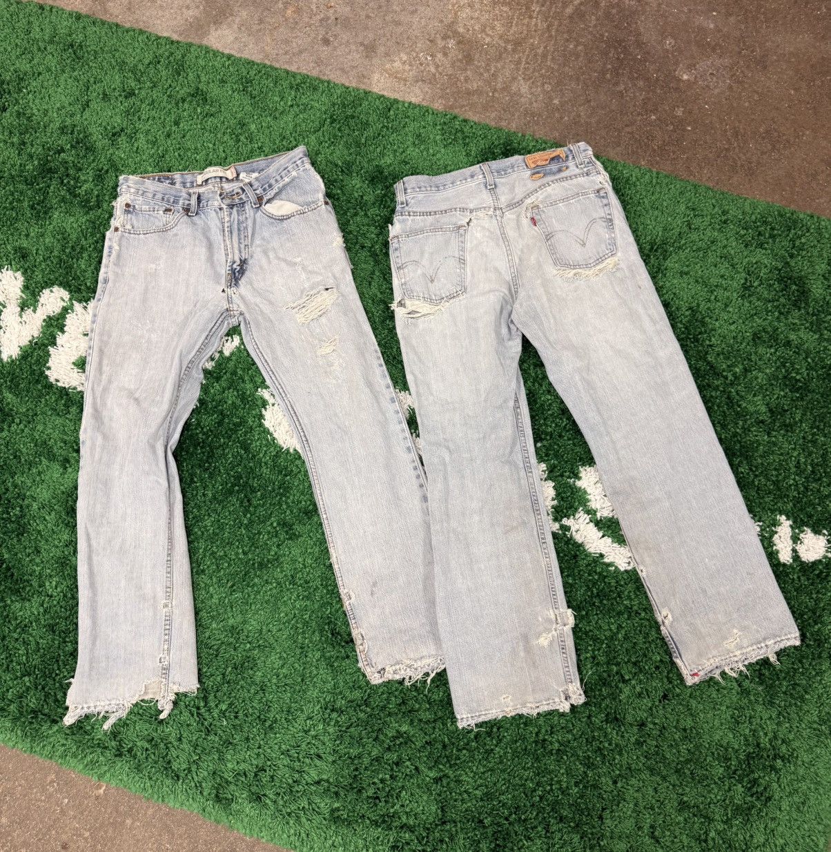 Levi's AMAZING Destroyed Vintage Levi Lot 31 30 Thrashed Distressed Size US 31 - 2 Thumbnail