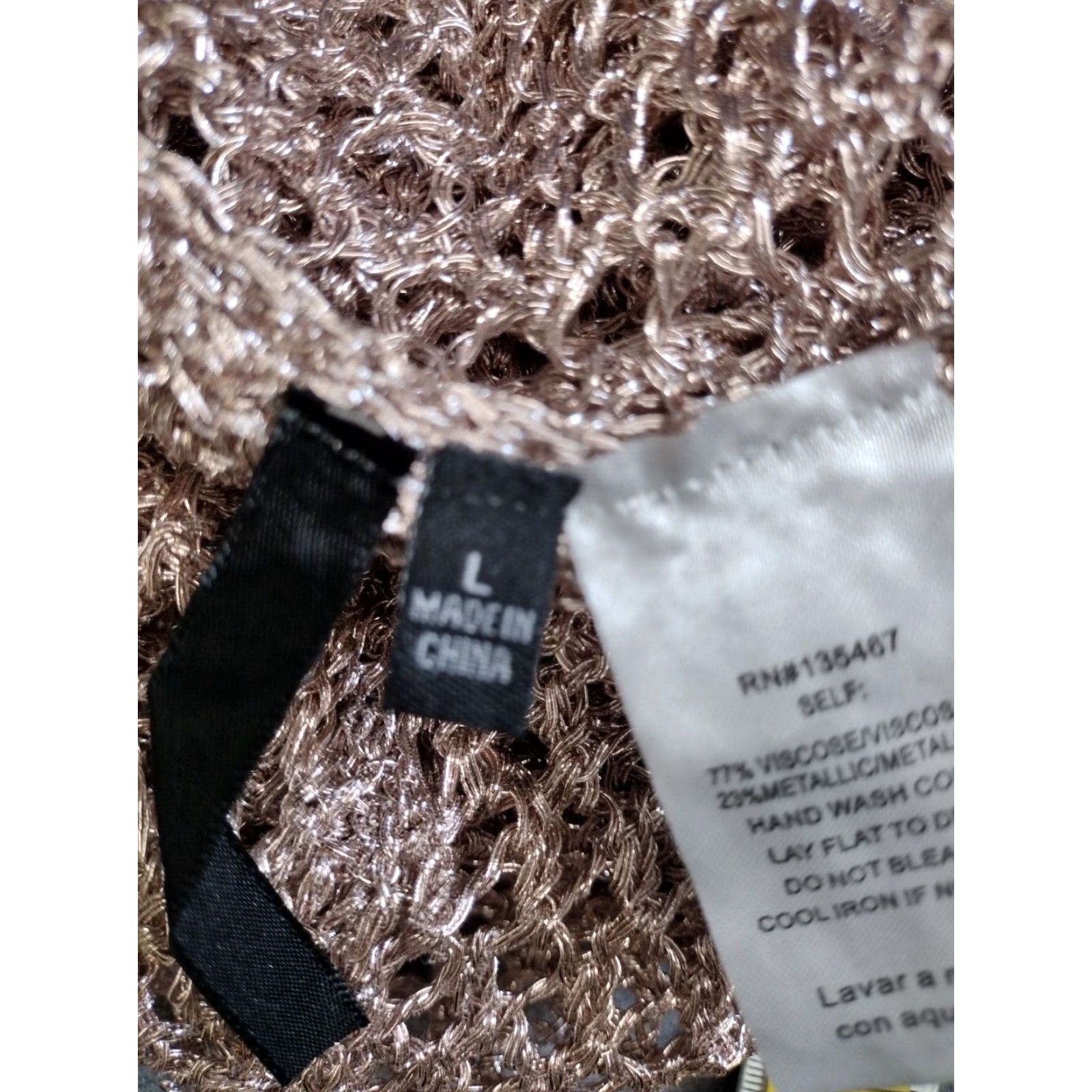 Pinko Codigo Crochet Long Knit Dress L Pink V-Neck Sleeveless Bodycon Womens Size L / US 10 / IT 46 - 5 Thumbnail