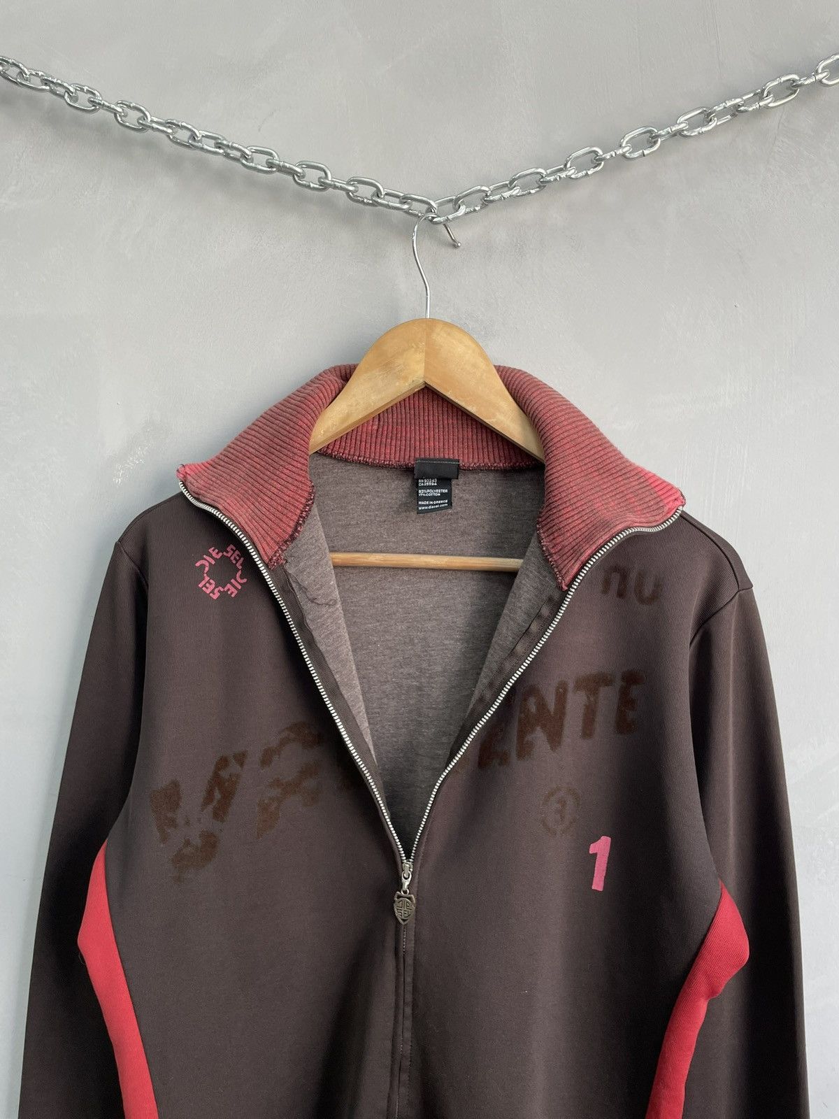 Diesel Rare diesel hype zip jacket turtle neck sweater y2k Size US L / EU 52-54 / 3 - 5 Thumbnail