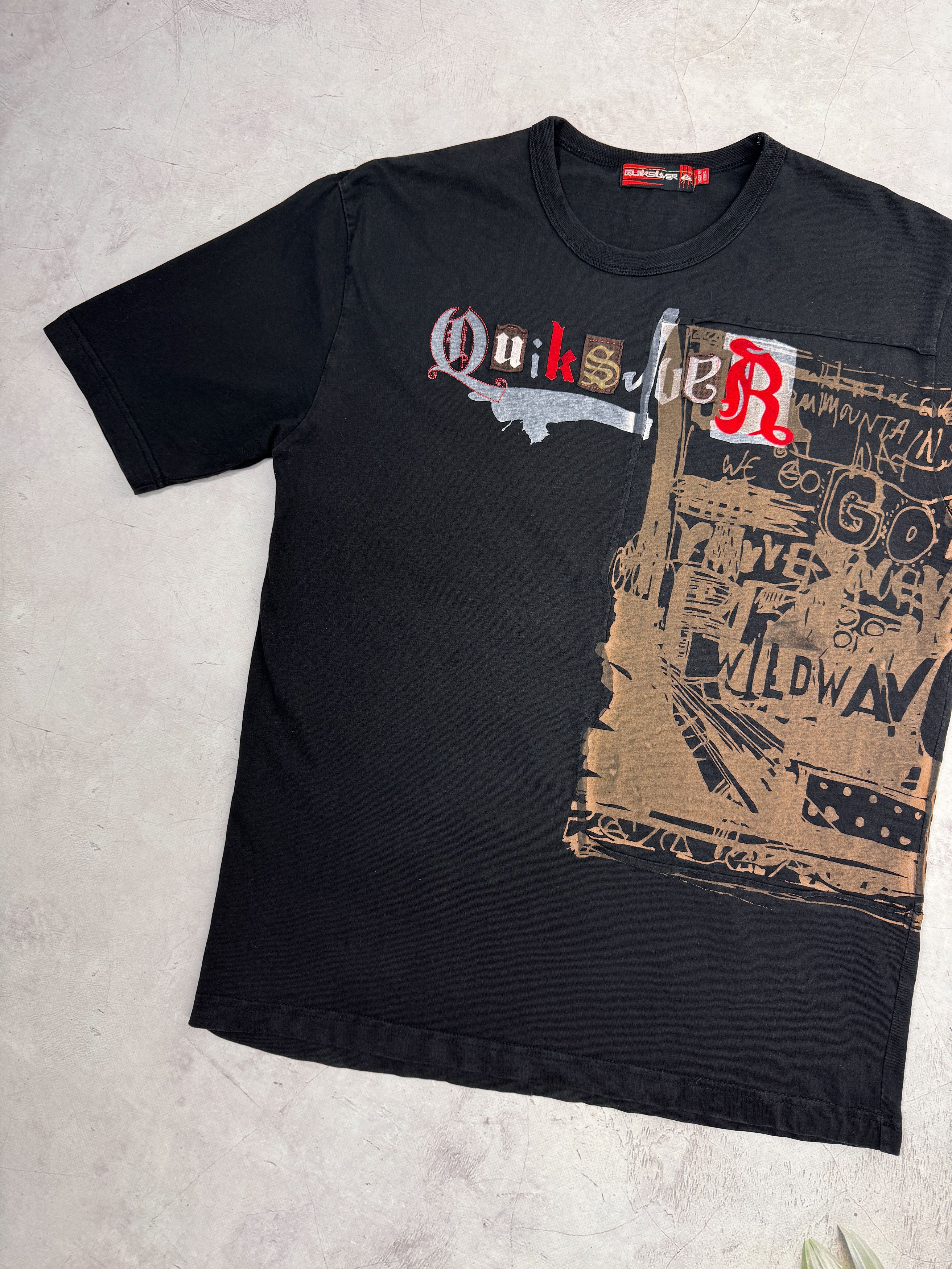 Quiksilver × Vintage Y2K Quiksilver T-Shirt Abstract Logo Faded Style Size US M / EU 48-50 / 2 - 3 Thumbnail