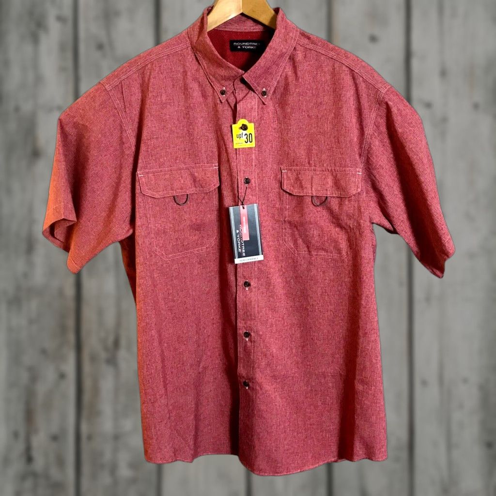 Roundtree & Yorke Roundtree Yorke Shirt Mens Large Performance Vented Fishing Wicking UPF 30 9 Size US L / EU 52-54 / 3 - 1 Thumbnail
