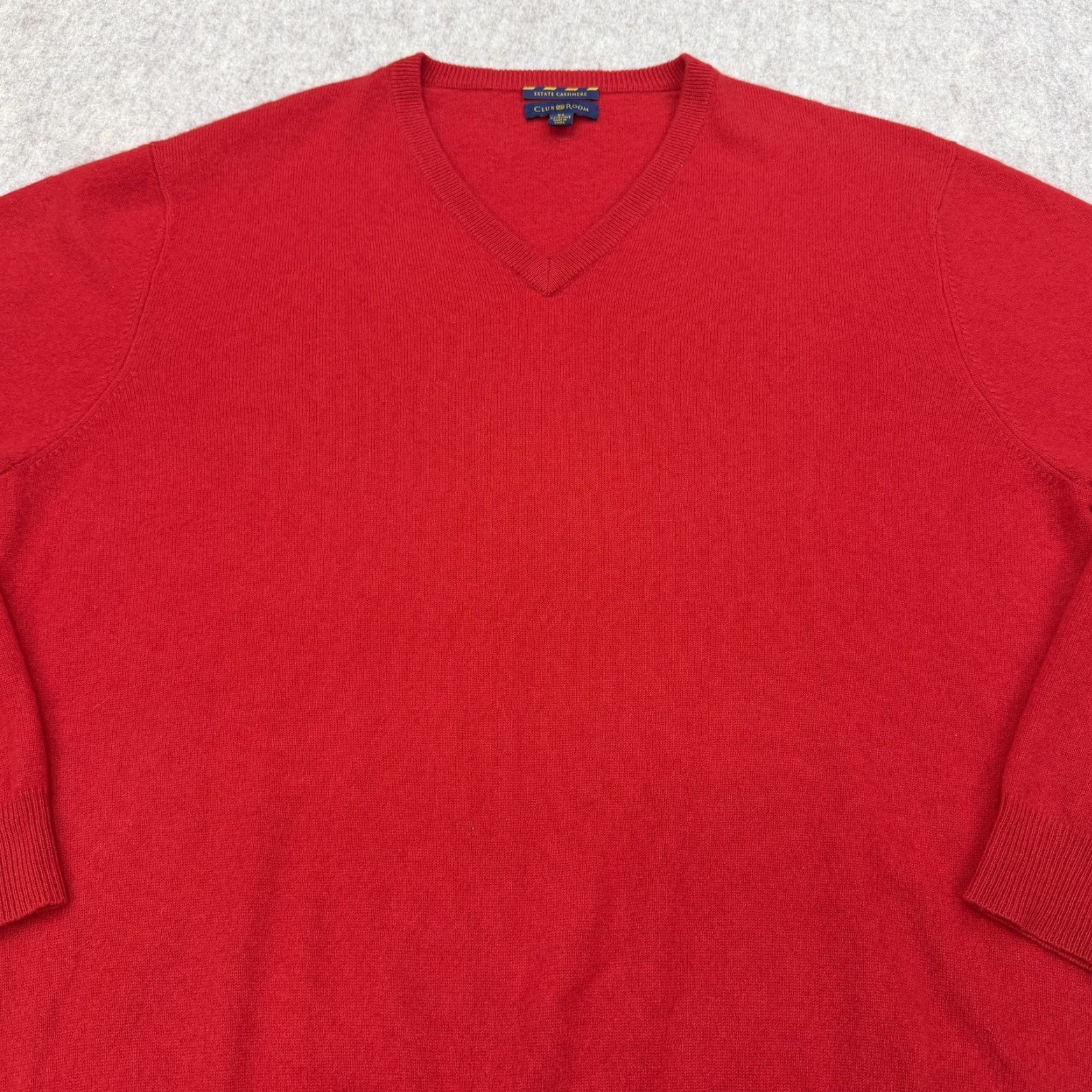Club Room Club Room Mens XL Sweater 2-Ply Estate Cashmere V Neck 100% Size US XL / EU 56 / 4 - 3 Thumbnail