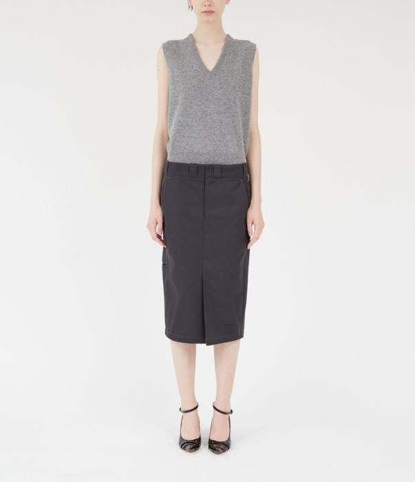 Maison Margiela o1bcso1str0526 Midi Skirt in Anthracite Size 27" / US 4 / IT 40 - 7 Thumbnail