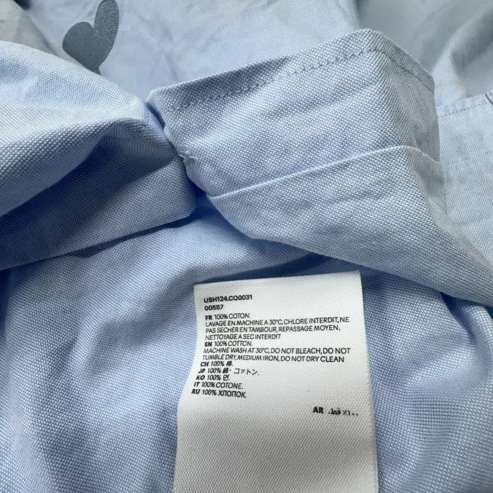 AMI AMIPARIS Blue Heart Logo Button-Up Shirt -2507 Size US M / EU 48-50 / 2 - 6 Thumbnail