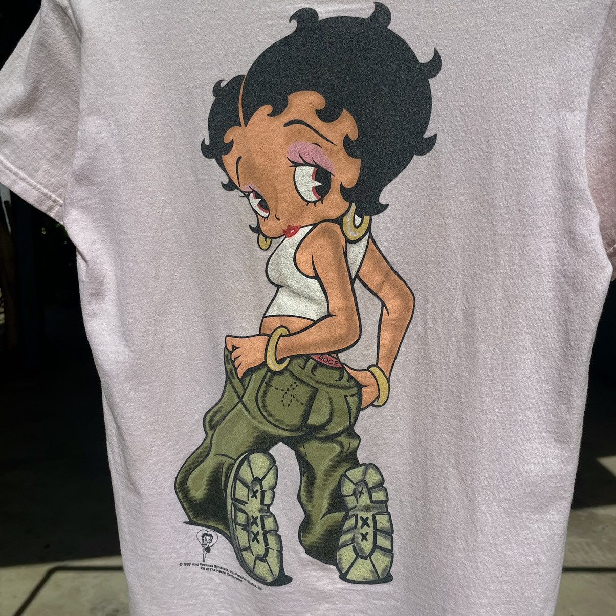 Vintage 🇺🇸VINTAGE 1996 BETTY BOOP HIP HOP MIRROR CARTOON NUDE T-SHIRT Size S / US 4 / IT 40 - 20 Thumbnail