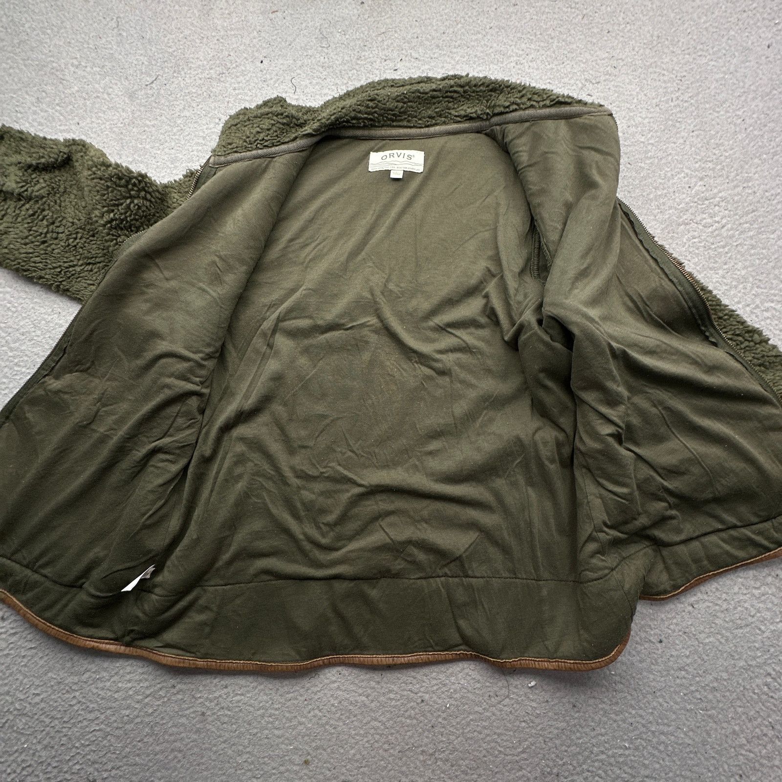 Orvis Orvis Deep Pile Fleece Sherpa Leather Trim Jacket Womens L Size L / US 10 / IT 46 - 8 Thumbnail