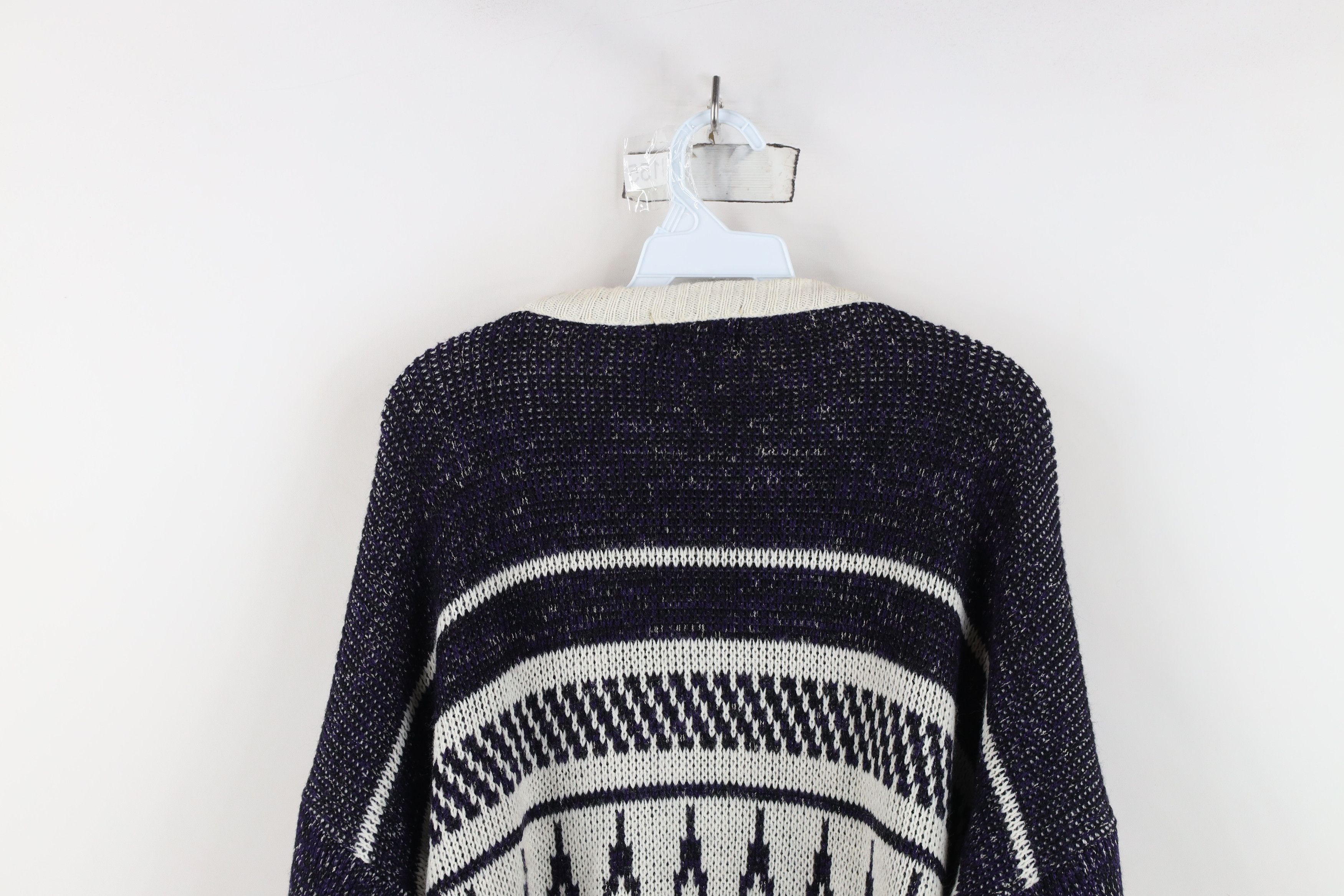 Vintage Vintage 90s Streetwear Fair Isle Geometric Knit Sweater USA Size XL / US 12-14 / IT 48-50 - 9 Thumbnail
