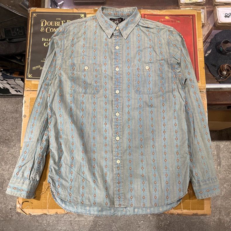 RRL Ralph Lauren RRL Vintage Printed Long Sleeve Shirt - dmc Size US M / EU 48-50 / 2 - 1 Thumbnail