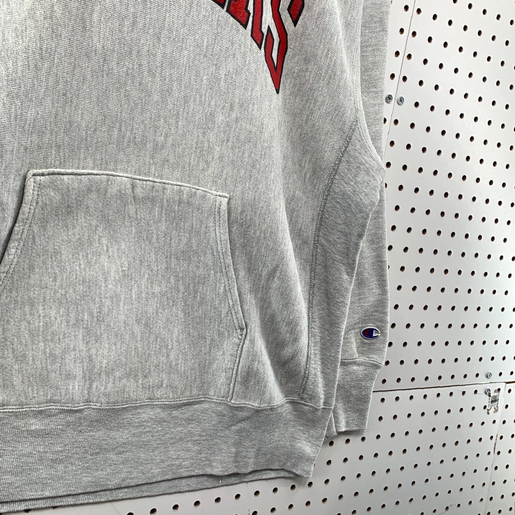 Champion Vintage 1980s Rutgers Hoodie Sweatshirt Men XL Gray Champion Reverse Weave USA 23x27 Graphic Print Pullover Heavyweight Size US XL / EU 56 / 4 - 7 Thumbnail
