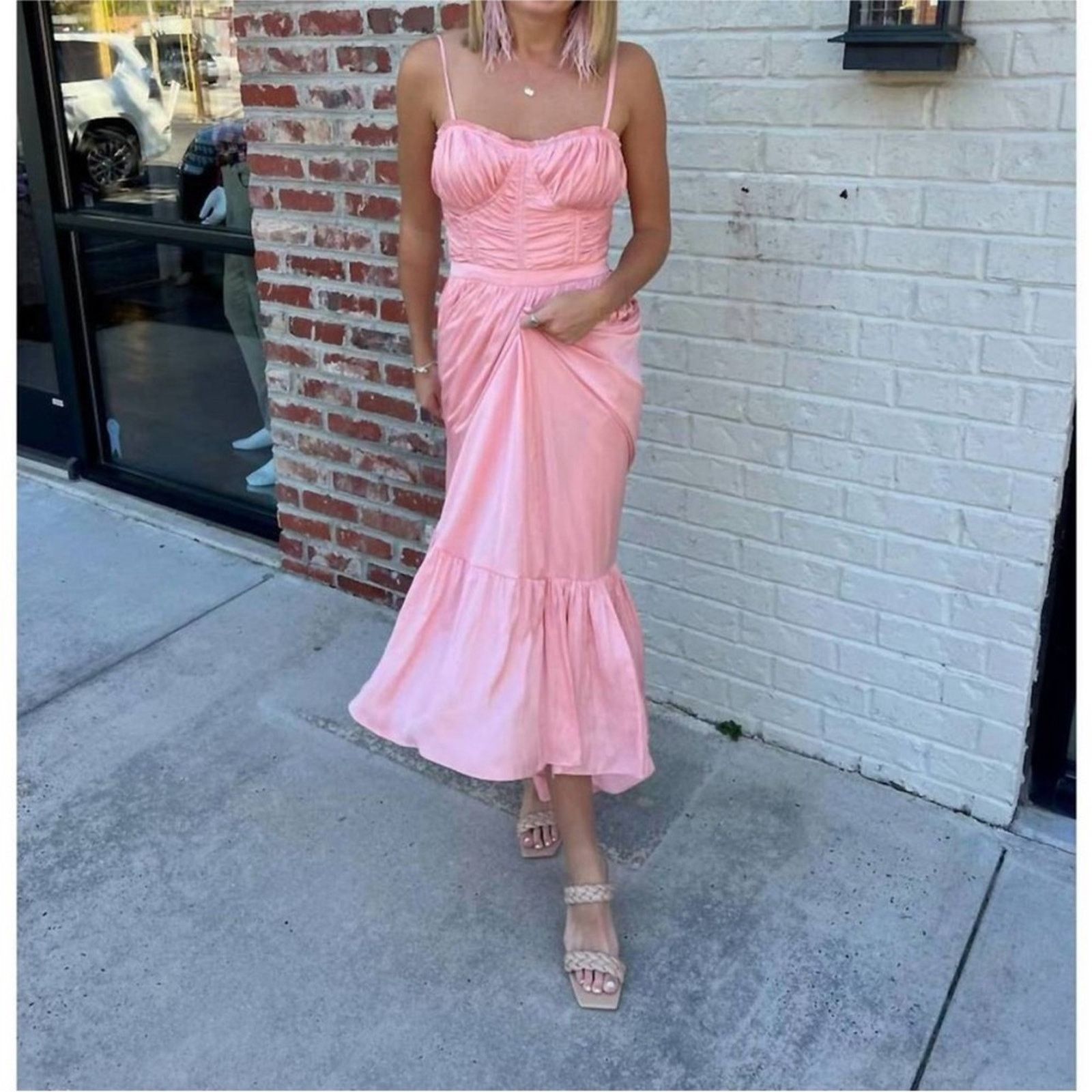 Ramy Brook NWT Ramy Brook $595 Pink Maxi Dress Size 4 Size S / US 4 / IT 40 - 2 Thumbnail