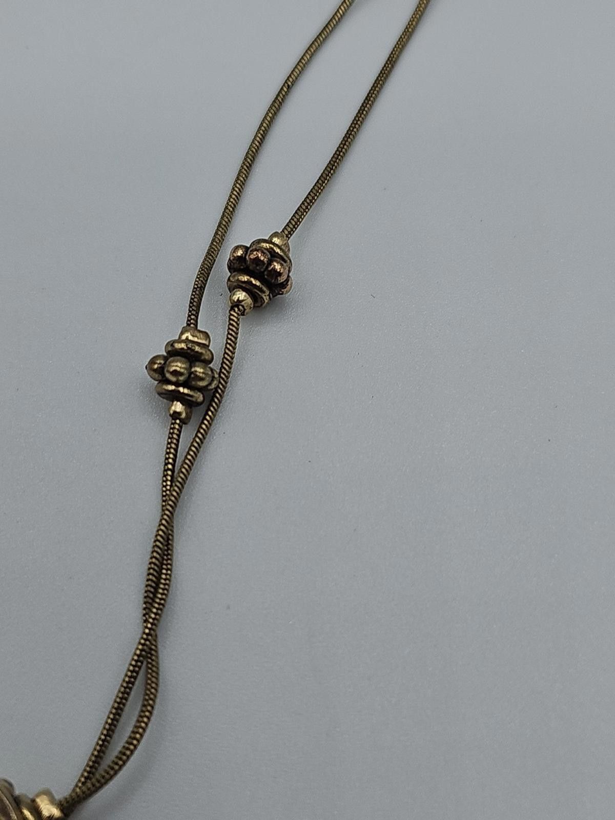 The Unbranded Brand Gold-tone Heart Charm Chain Necklace W/Bead Accents 14-17" Size ONE SIZE - 9 Thumbnail