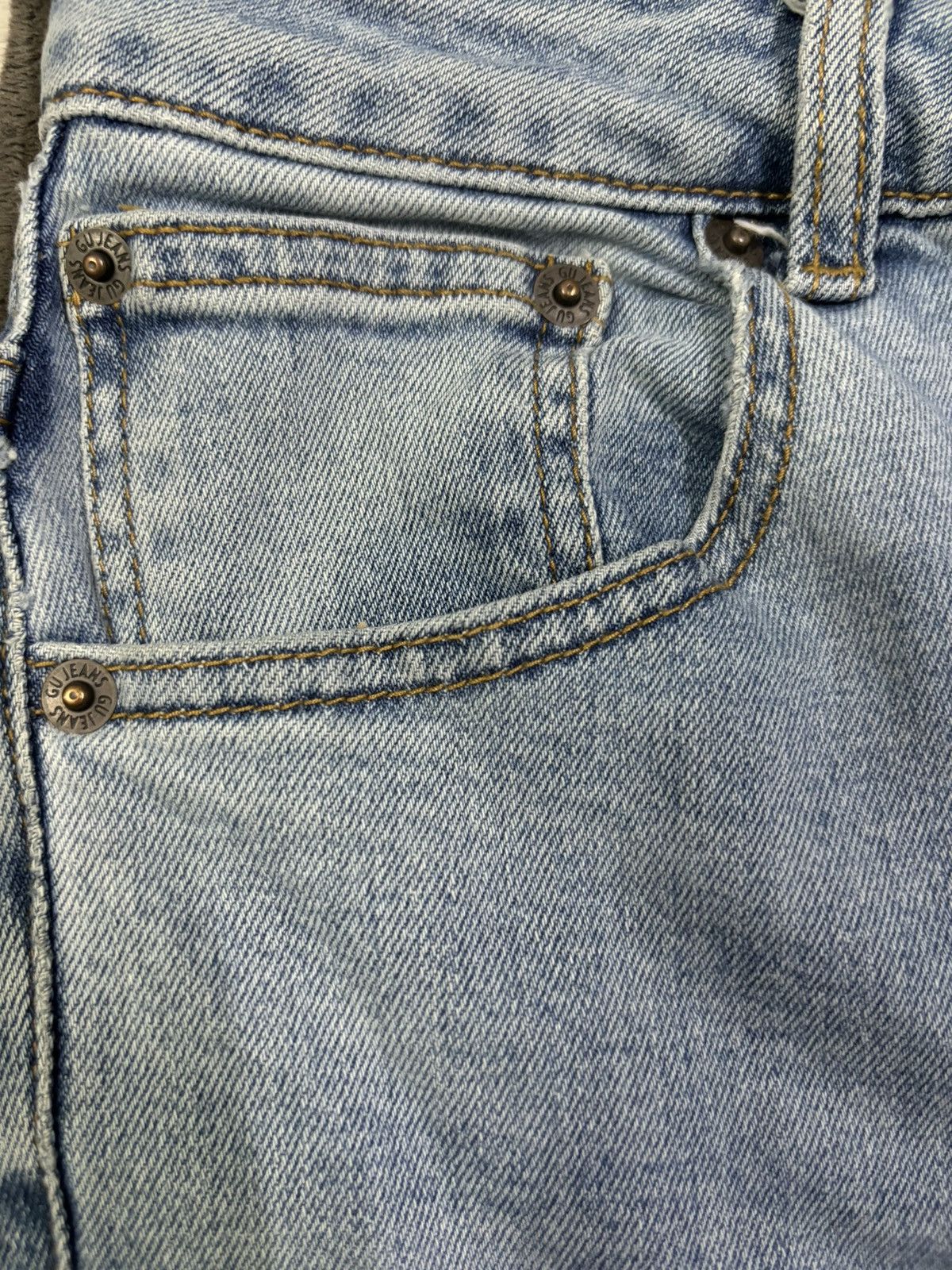 GU × Undercover Japanese Brand GU Blue Washed Flare Bell Bottom Jeans Size US 28 / EU 44 - 5 Thumbnail
