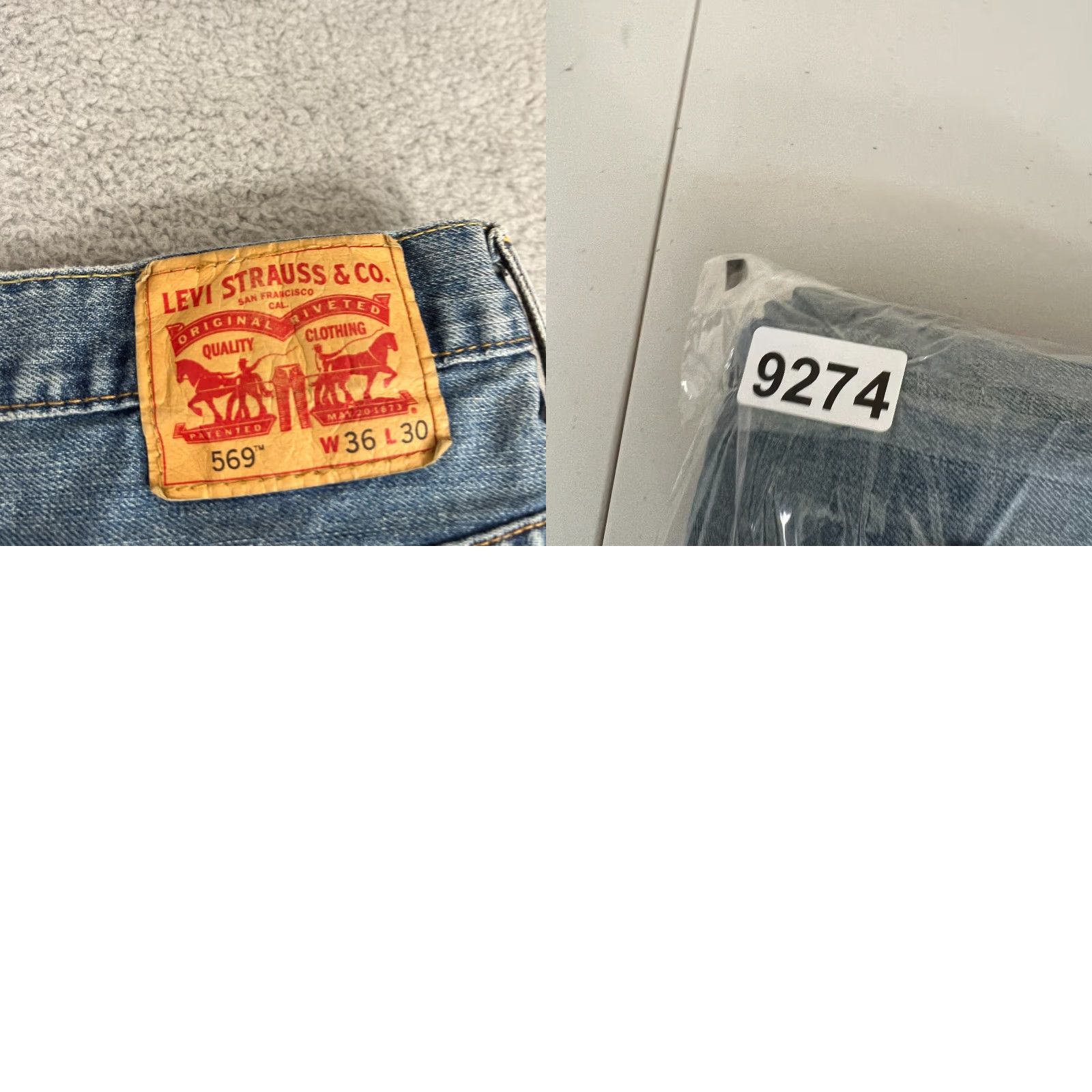 Levi's Levi's 569 Jeans Mens 36x30 Relaxed Straight Blue Medium Wash Pants Size US 36 / EU 52 - 9 Thumbnail