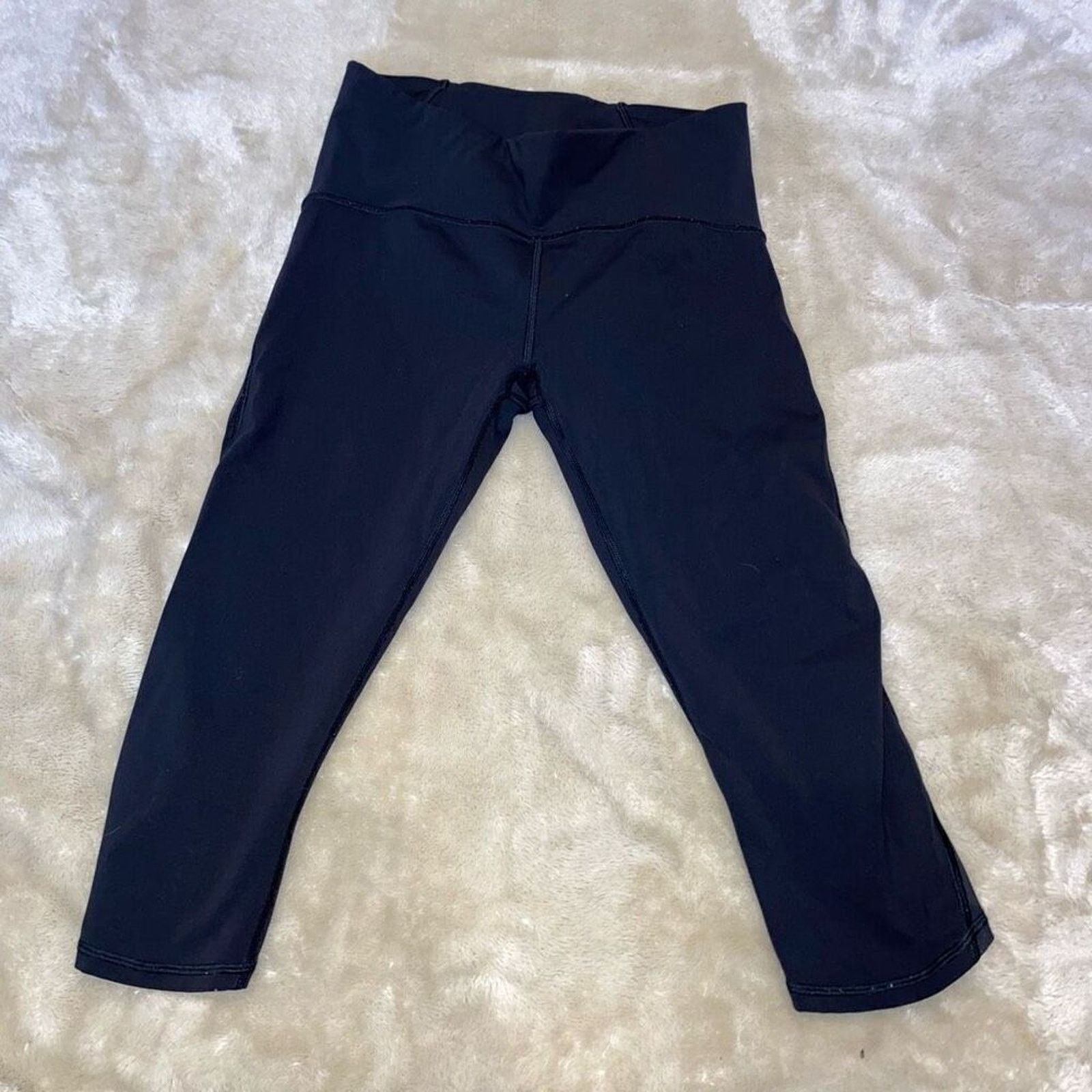 Lululemon Lululemon Black Cropped Leggings | Size 8 Size 27" / US 4 / IT 40 - 2 Thumbnail