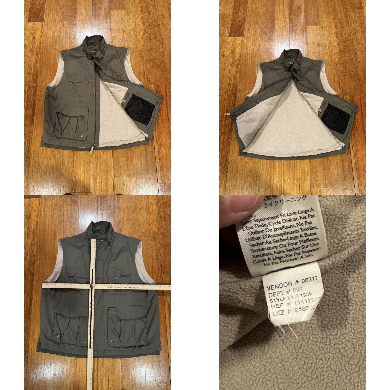 Eddie Bauer Eddie Bauer Mens Khaki Fishermans Vest Green 2XL Size US XXL / EU 58 / 5 - 9 Thumbnail