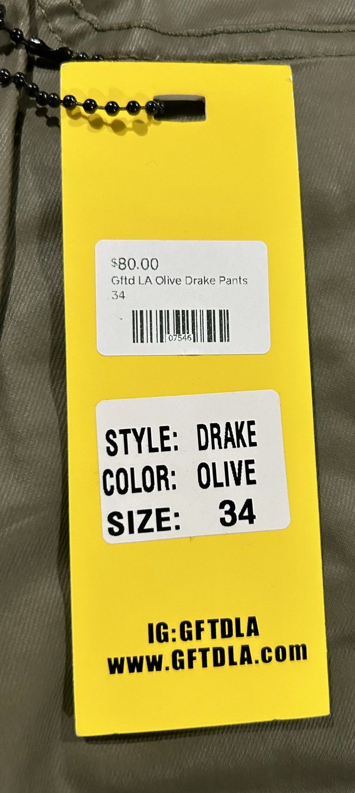 Other GFTD LA Olive Drake Cargo Pants size 34 Size US 34 / EU 50 - 8 Thumbnail