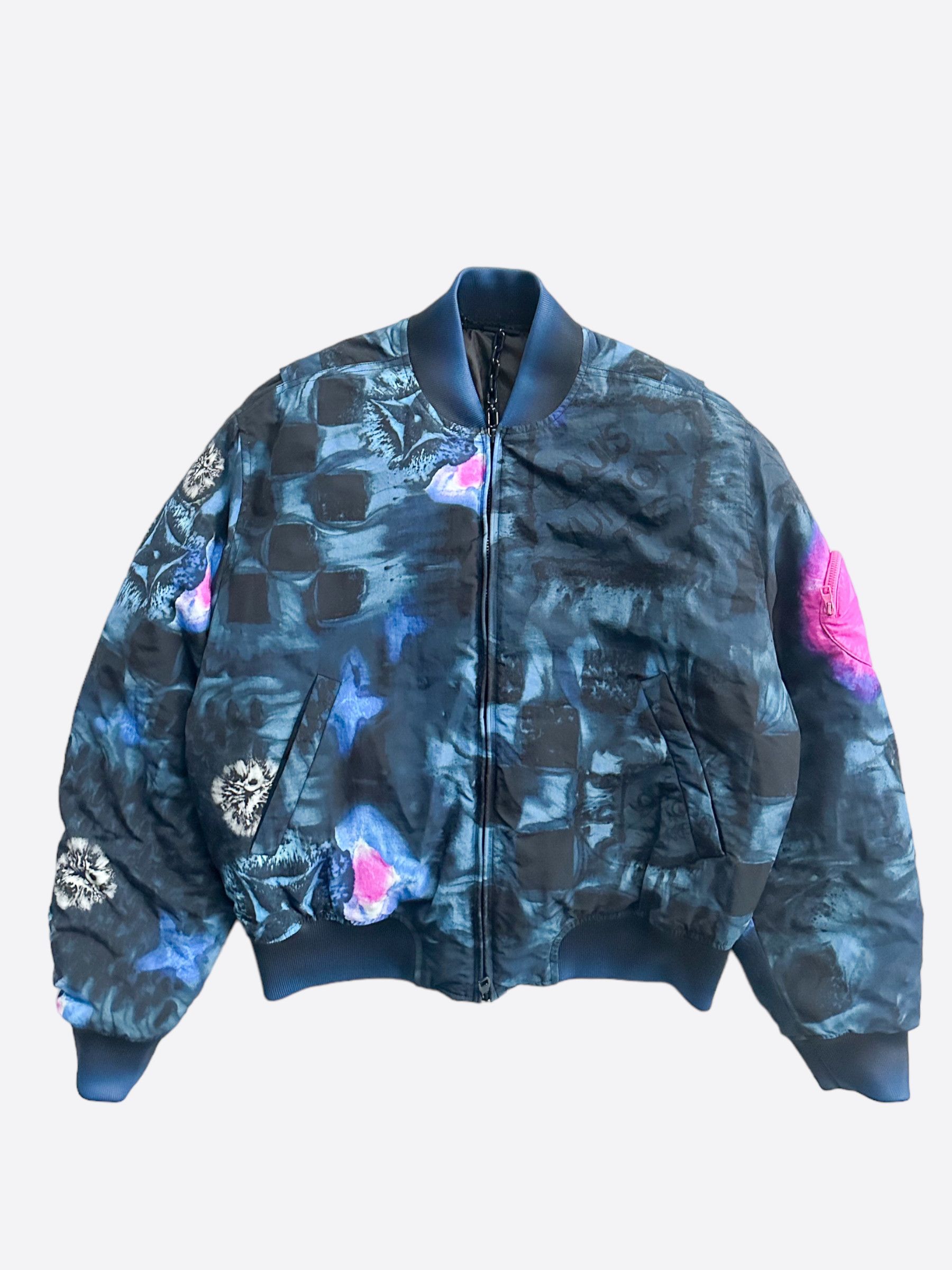 Louis Vuitton Louis Vuitton Blue Damier Salt Bomber Jacket Size US M / EU 48-50 / 2 - 1 Thumbnail