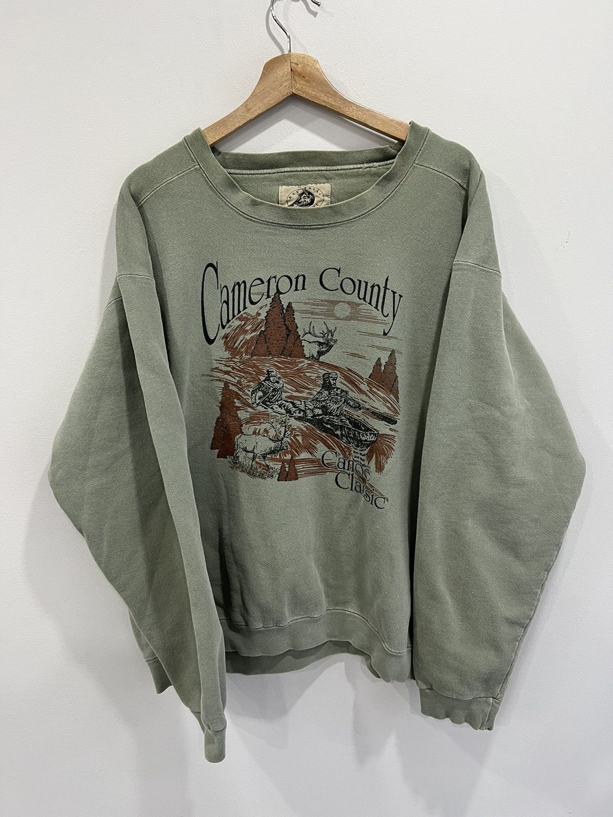 Vintage Vintage Cameron County Sweater sweatshirt canoe green animal Size US XL / EU 56 / 4 - 1 Thumbnail