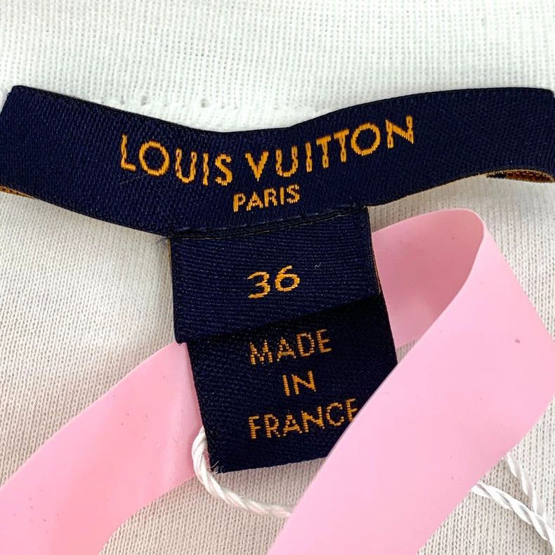 Louis Vuitton Louis Vuitton White logo diamond-encrusted cotton round-ne Size XS / US 0-2 / IT 36-38 - 5 Thumbnail