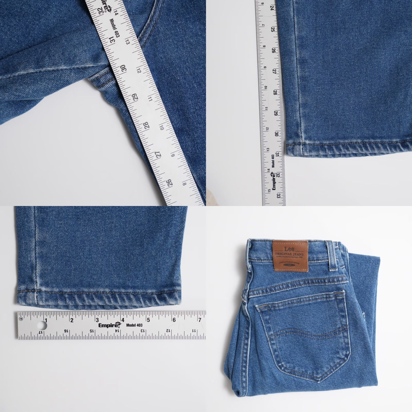 Lee VINTAGE Lee Mom Jeans Women 6 Blue Denim High Rise 12" Rise 31" Inseam 100% Cotton USA Size 26" / US 2 / IT 38 - 8 Thumbnail