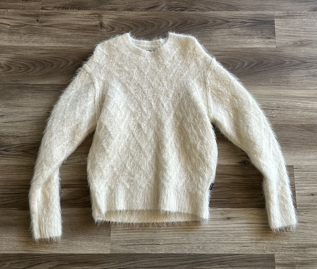 Stussy Stussy Fuzzy Lattice Sweater Ivory size Medium Size US M / EU 48-50 / 2 - 1 Thumbnail
