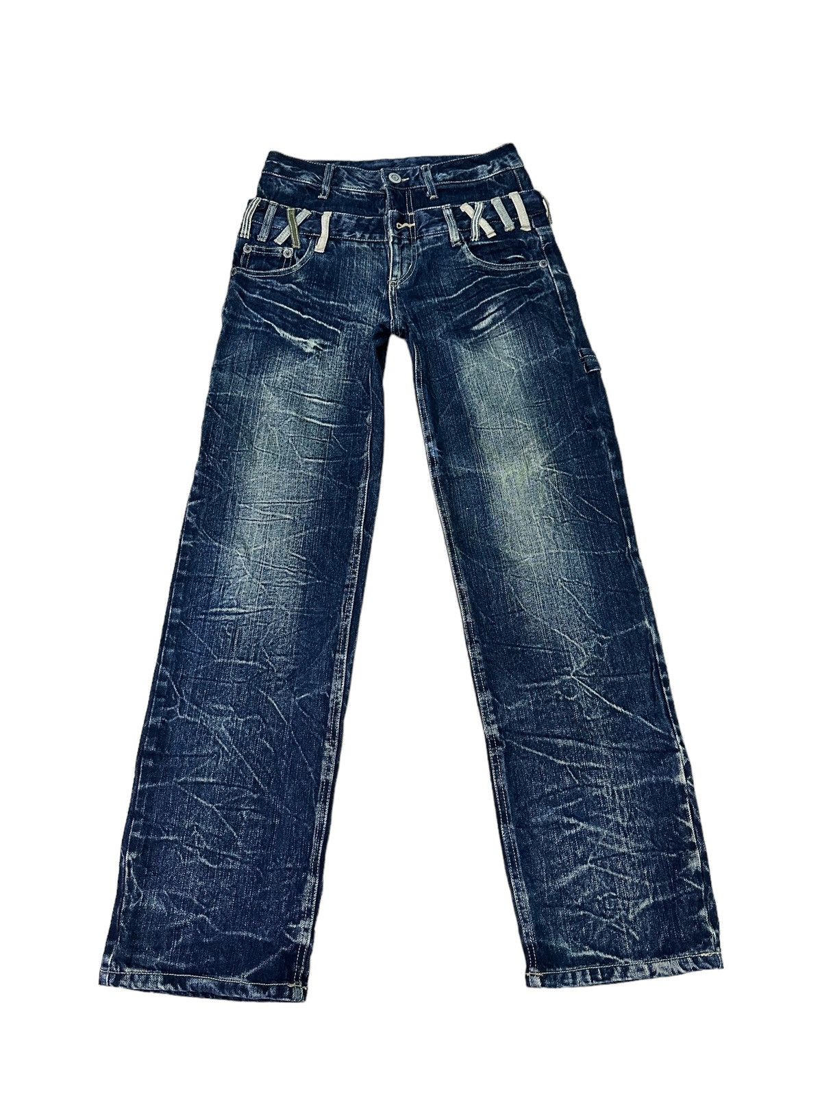 Japanese Brand JAPANESE BRAND BACK&FORTH DOUBLE WAIST JEANS Size US 29 - 1 Thumbnail