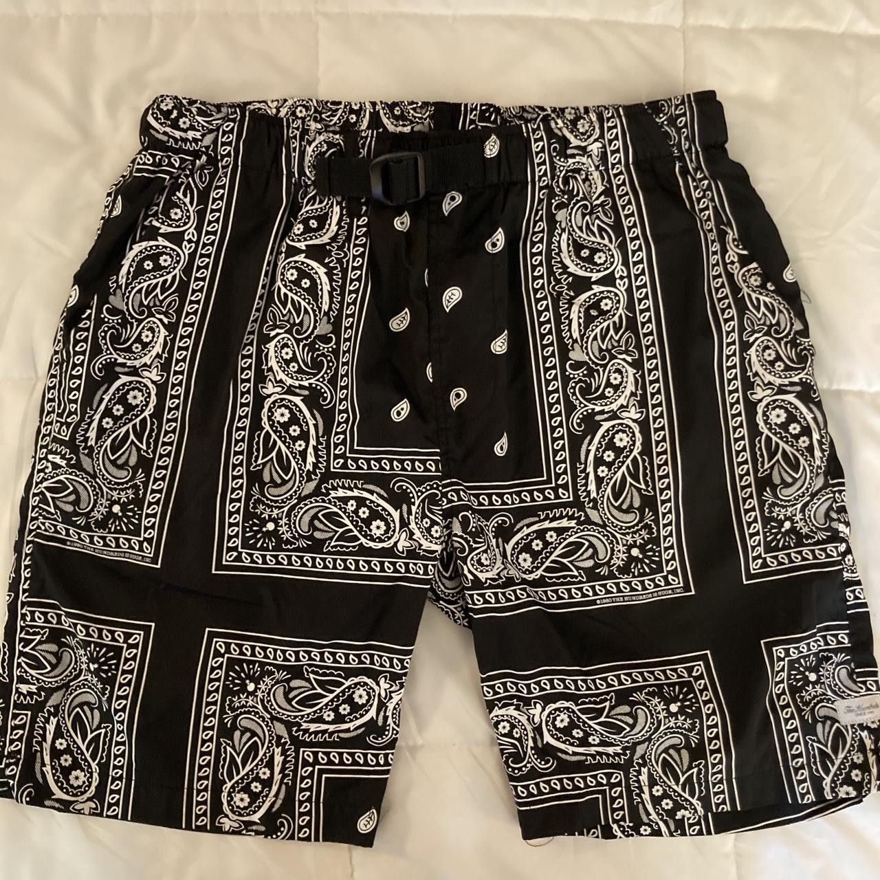 The Hundreds The Hundreds Bandana Kerchief Shorts Black White Medium Size US 32 / EU 48 - 1 Thumbnail