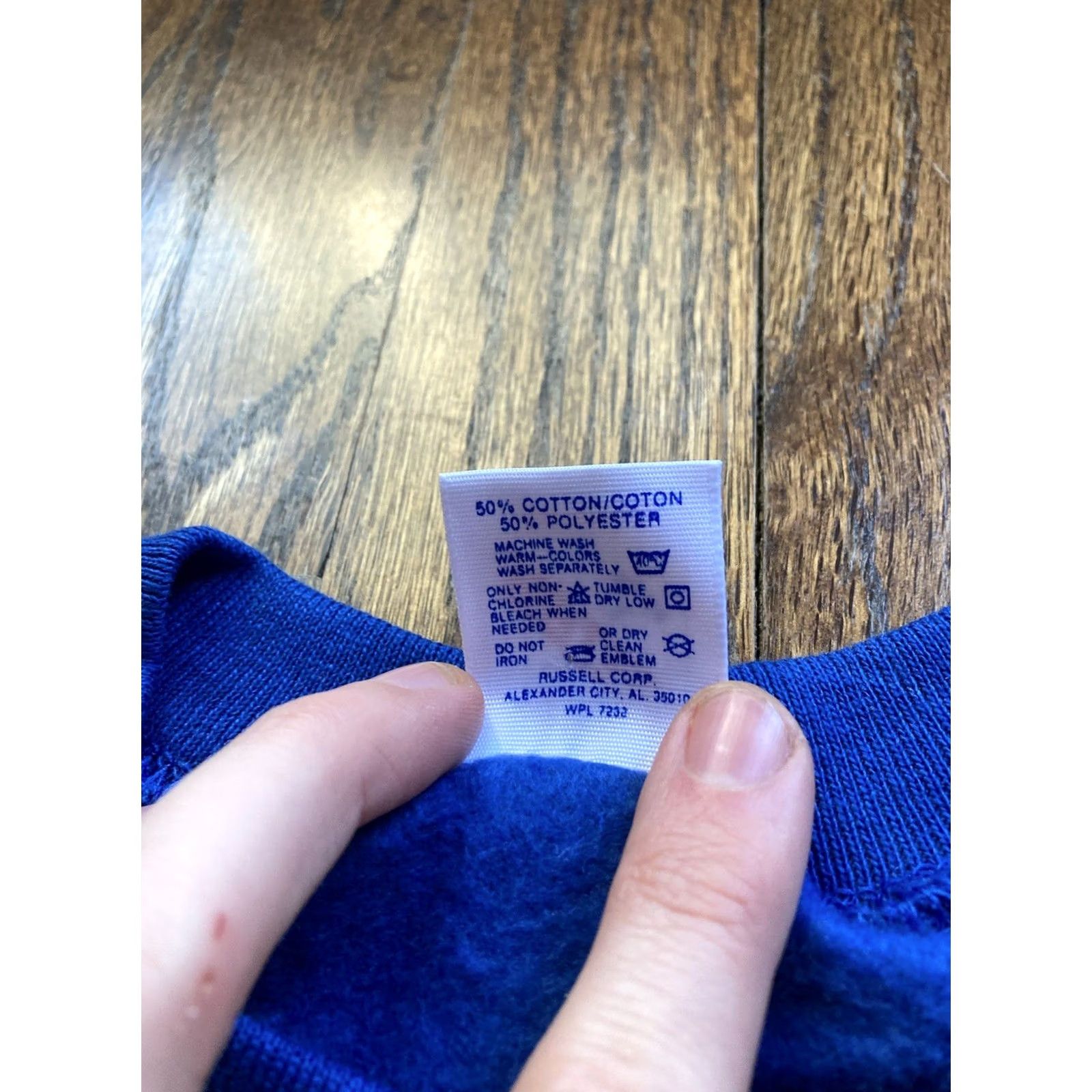 Jerzees VINTAGE JERZEES Raglan Sweatshirt Large Blue Crewneck USA MADE Unisex Adults 90s College Grunge Retro Sports Shirt Size US L / EU 52-54 / 3 - 6 Thumbnail