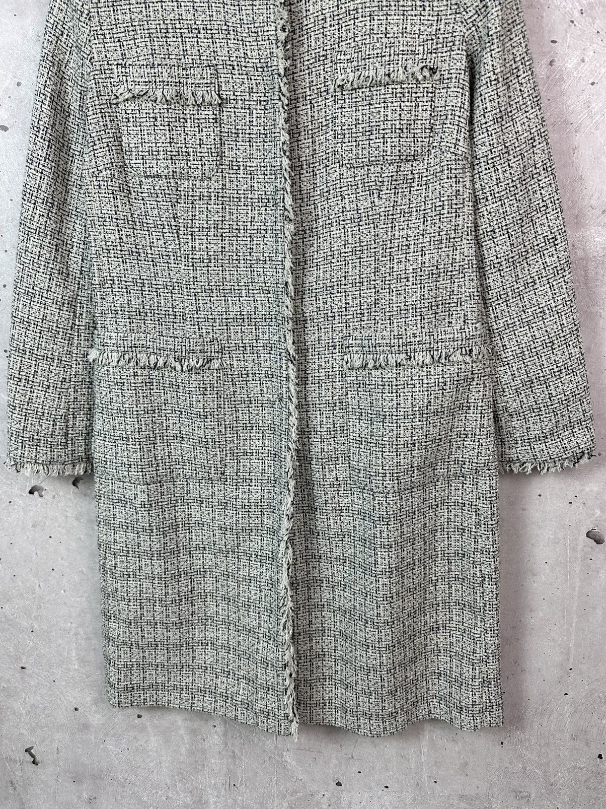 Weekend Max Mara Max Mara Weekend Tweed White-Black Cotton Women’s Coat Size M / US 6-8 / IT 42-44 - 3 Thumbnail